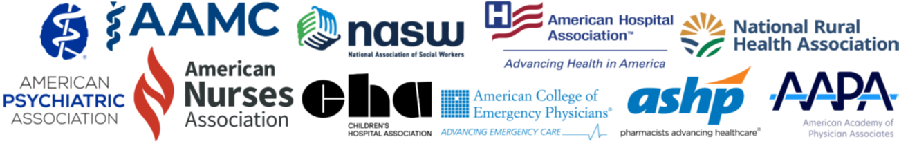 Logos of 10 healthcare organizations